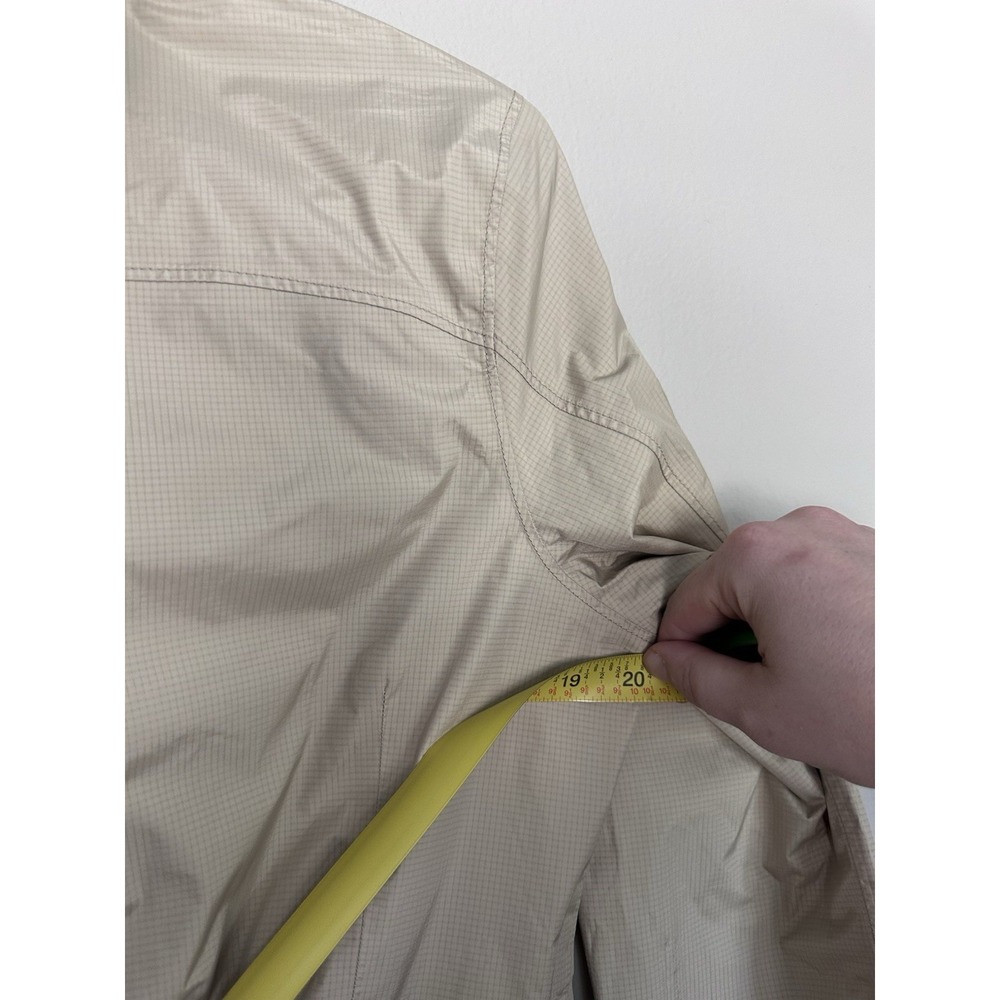 Patagonia Jacket Womens SMALL Beige Torrentshell Trench Coat Hooded Zip Up Snap - Picture 12 of 16
